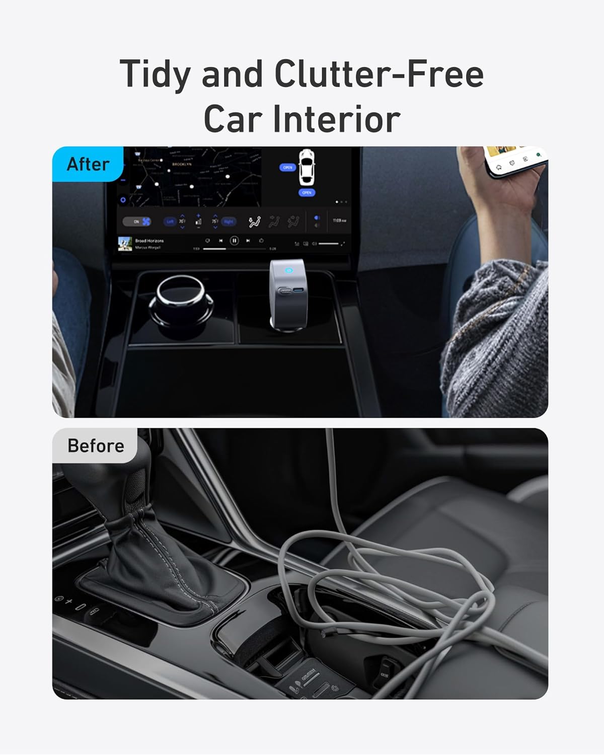 Picture of Anker Nano 75W USB-C Car Charger with Built-in Retractable USB-C Cable (A2738)
