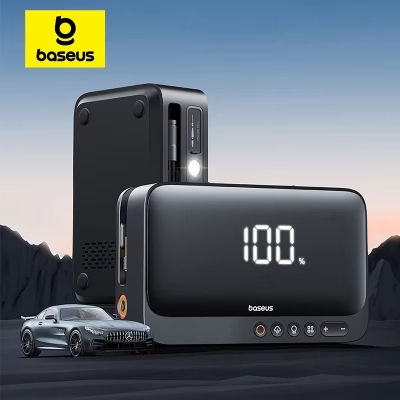 Picture of Baseus 4 In 1 Jump Starter 600A Car Jump Starter Power Bank Multi-function Car Air Pump for Auto Battery Starting Tire Inflator 6000mah