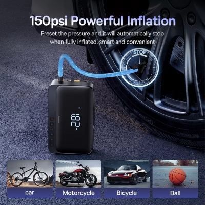 Picture of Baseus 4 In 1 Jump Starter 600A Car Jump Starter Power Bank Multi-function Car Air Pump for Auto Battery Starting Tire Inflator 6000mah