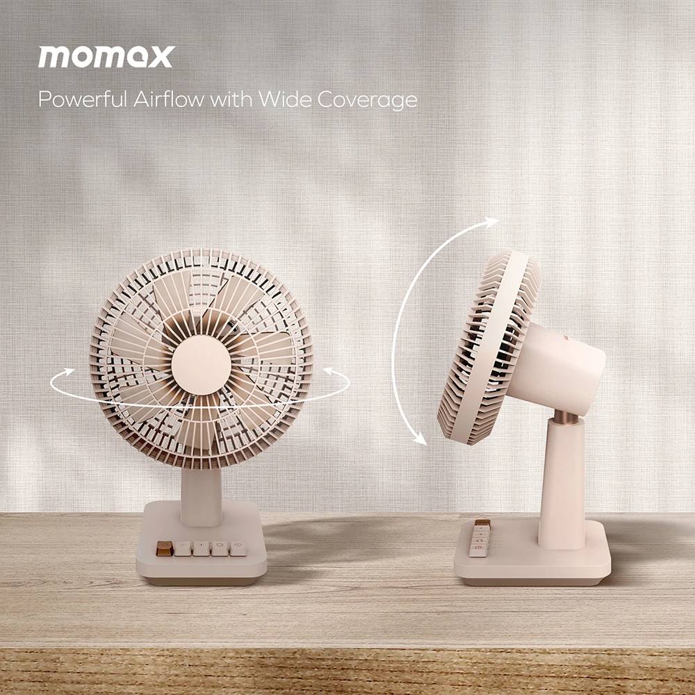 Picture of Momax 1°Pod Mini Fan your perfect desk companion for cool, quiet comfort