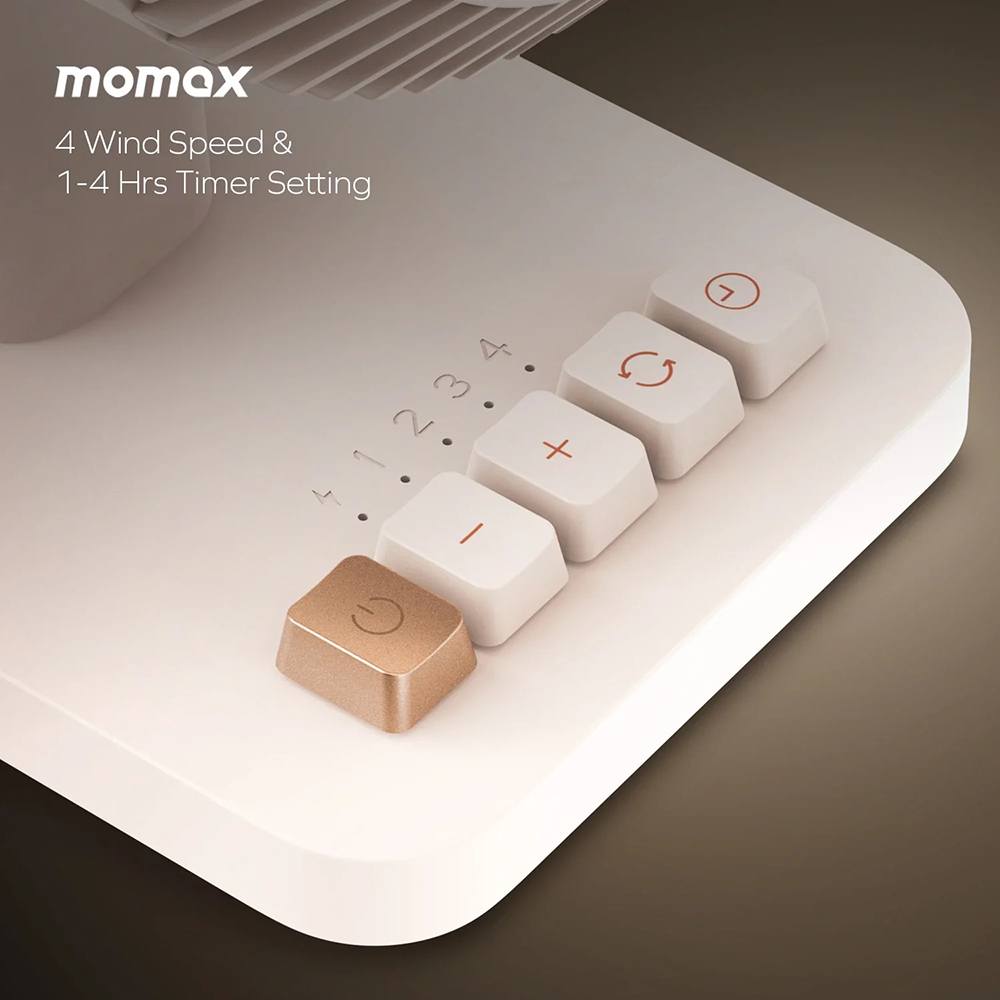 Picture of Momax 1°Pod Mini Fan your perfect desk companion for cool, quiet comfort
