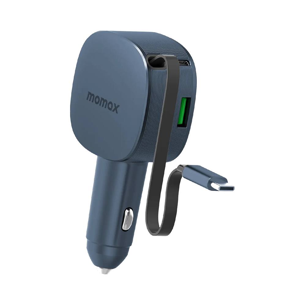 Picture of Momax 1-Move⁺ 2-Port 60W Car Charger With Built-In Retractable Cable