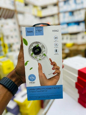 Picture of HOCO HX62 Endless Handheld Fan Mini Portable Fan Battery Backup 6000mAh Up-To 17 Hours Long Batter Life