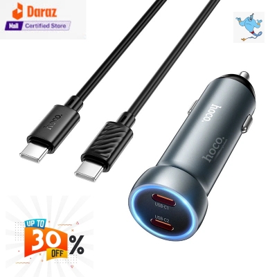 Picture of Hoco Z54B PD 60W Dual-port Car Charger Set with Type C to Type C Cable