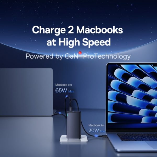 Picture of Baseus GaN6 Pro 65W Fast Charger For Macbook Samsung IPhone Pixel Huawei