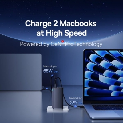 Picture of Baseus GaN6 Pro 65W Fast Charger For Macbook Samsung IPhone Pixel Huawei
