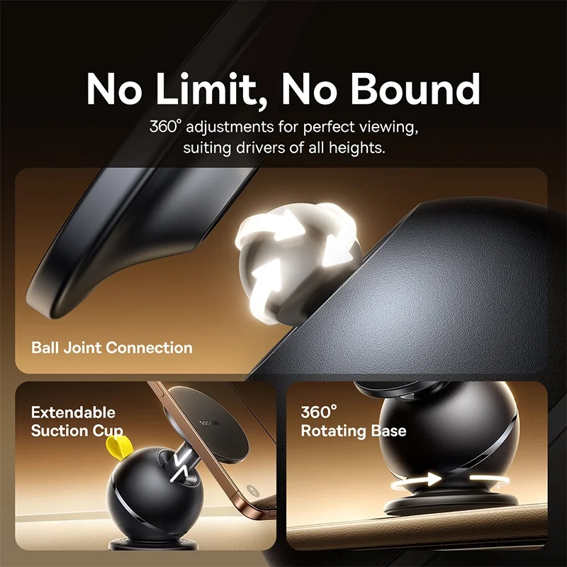 Picture of Baseus Magnetic Car Holder PrimeTrip VC1 Air Dashboard Magnetic Rotating Car Mount Cosmic Black