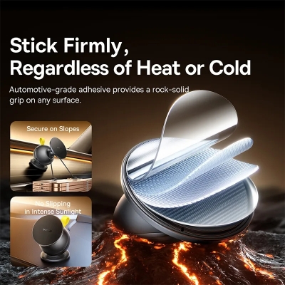 Picture of Baseus Magnetic Car Holder PrimeTrip VC1 Air Dashboard Magnetic Rotating Car Mount Cosmic Black