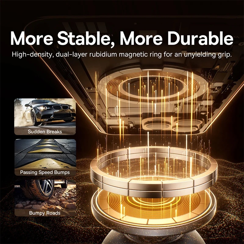 Picture of Baseus Magnetic Car Holder PrimeTrip VC1 Air Dashboard Magnetic Rotating Car Mount Cosmic Black