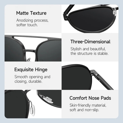 Picture of Xiaomi Mijia Luke UV400 Polarized Aviator Sunglasses