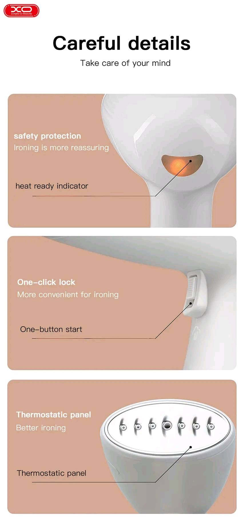 Picture of XO XO-CF3 1500W Handheld Garment Steamer