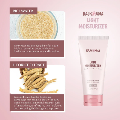 Buy Rajkonna Light Moisturizer With Rice Water And Licorice Extract (50gm) at Best Price In Bangladesh