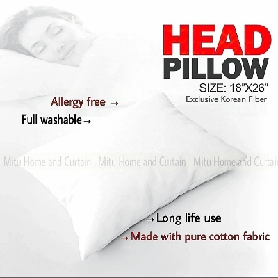 	Buy 1 piece Exclusive Korean fiber Head pillow standard 18*26 size Cotton Fabric Head Pillow Mathar balish Online in Bangladesh at Best Prices on Othoba.com.