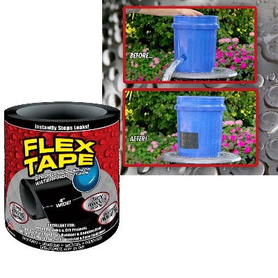 Picture of Flex Tape Strong Rubberized Waterproof Tape Super Strong Leaking Water Pipe Repair Tape | Flex Tape Water-Resistant Belt- 4 Inches*5Feet