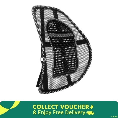 Picture of Lumbar Support Cushion - Ergonomic Right Back Support for Chairs and Seats - Provides Comfortable and Proper Posture - Black Color