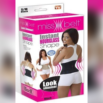 Picture of Miss Belt Instant Waist Adjustable Hourglass Body Slimming Shaper - Black