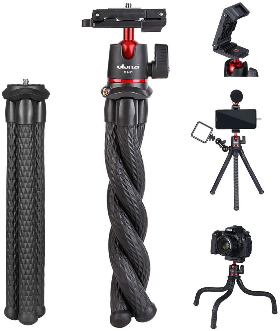 Picture of Ulanzi MT-11 Travel Flexible Octopus Tripod for Smartphone DSLR SLR Vlog Tripod for Camera iPhone Huawei Portable 2 In1Tripod
