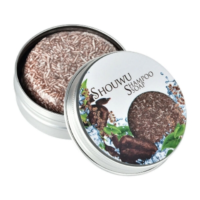 Picture of Hair Darkening Shampoo Bar He Shouwu Natural Organic Conditioner Moisturize And Repair Damaged Hair Hair Care Soap