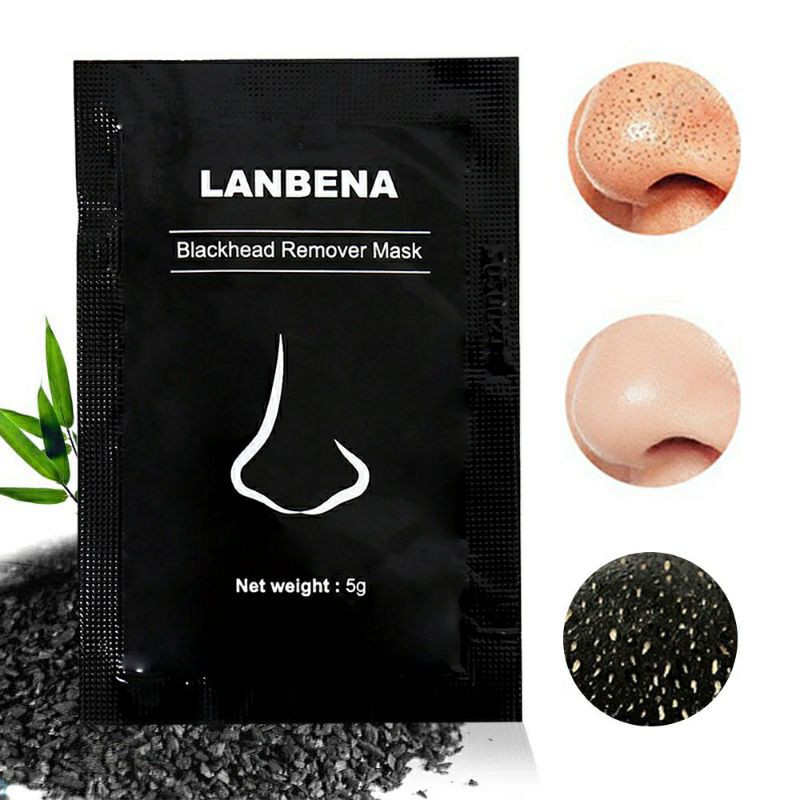 Picture of 5 pc LANBENA Black Mask Blackhead Remover Peel Off Mask Mud Face Mask Charcoal Mask Nose 5g