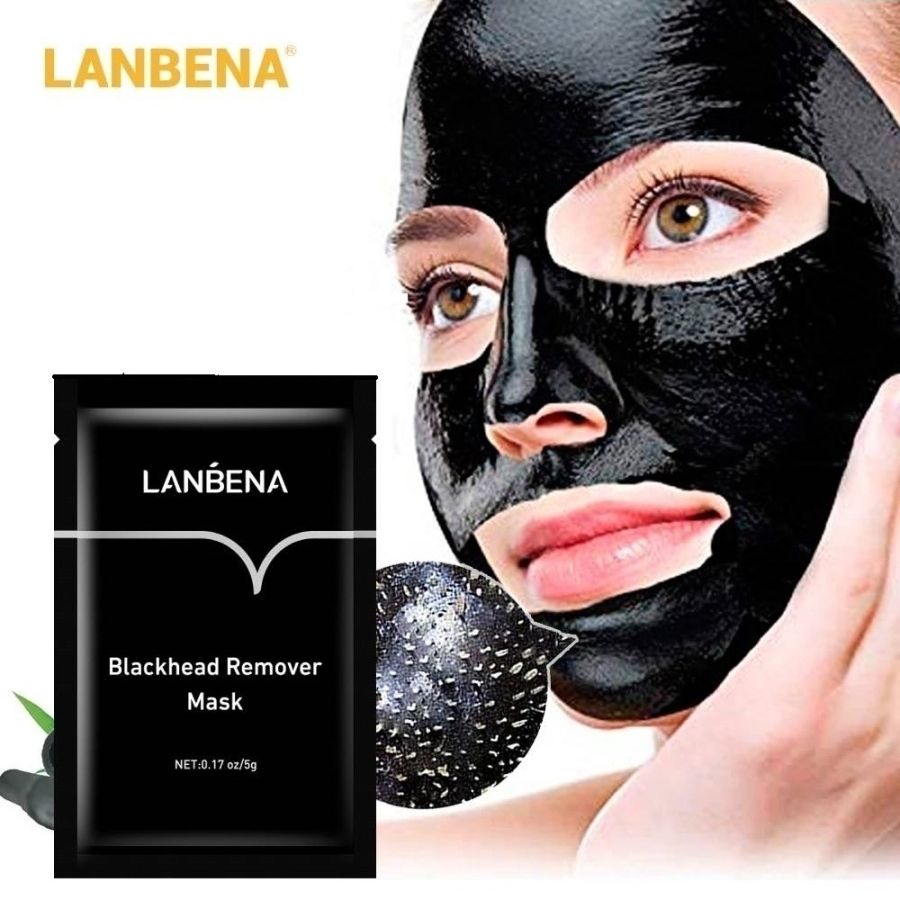 Picture of 5 pc LANBENA Black Mask Blackhead Remover Peel Off Mask Mud Face Mask Charcoal Mask Nose 5g