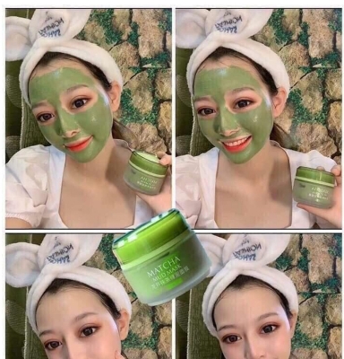 Picture of Laikou Green Tea Matcha Mud Facial Mask Clay Deep Cleaning Oil-Control Moisturizing Blackhead Remover Cleanser Mud Deeply-85gm