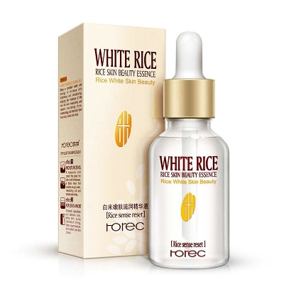 Picture of ROREC White Rice Serum Reduces Wrinkles and Lighten Dark Spots Pore Minimizer Anti- Aging Face Moisturizer Skin Lightening - 15ml