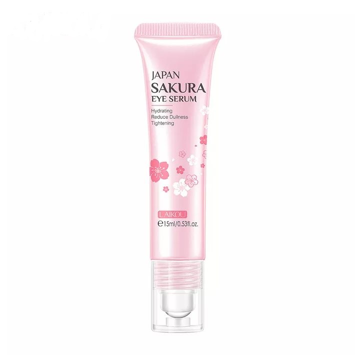 Picture of LAIKOU Sakura Eye Serum Eye Roller Massage Vitamin C Hyaluronic Acid Skin Care Eye Bags Cream Moisturizing Dark Circles -15ml
