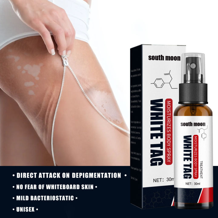 Picture of South Moon Vitiligo Treatment Spray Moisturizing Reduces White Spots Leukoplakia Disease Pigment Melanin Repair White Tag Care-30ml