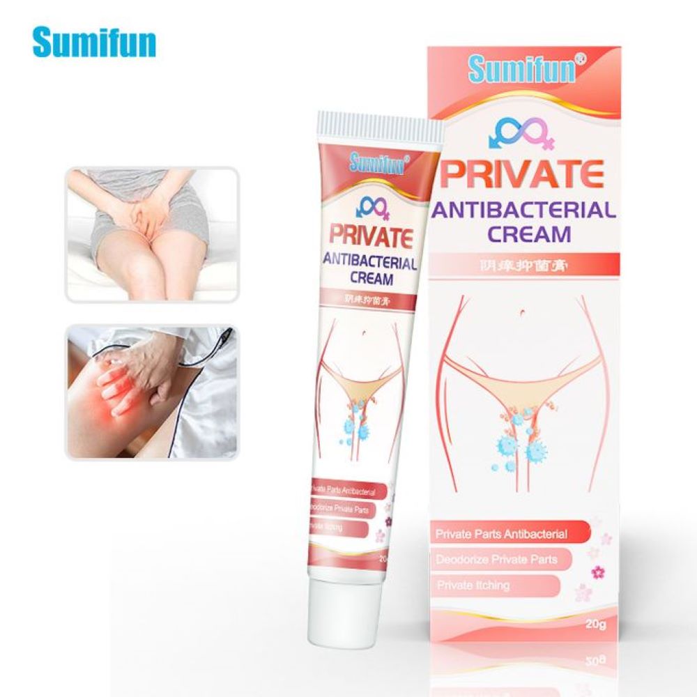 Picture of Sumifun Private Parts Antibacterial Cream Plant Extracts Gentle Care Itchy Skin Ointment for Eczema Anti Fungal Cream 20g