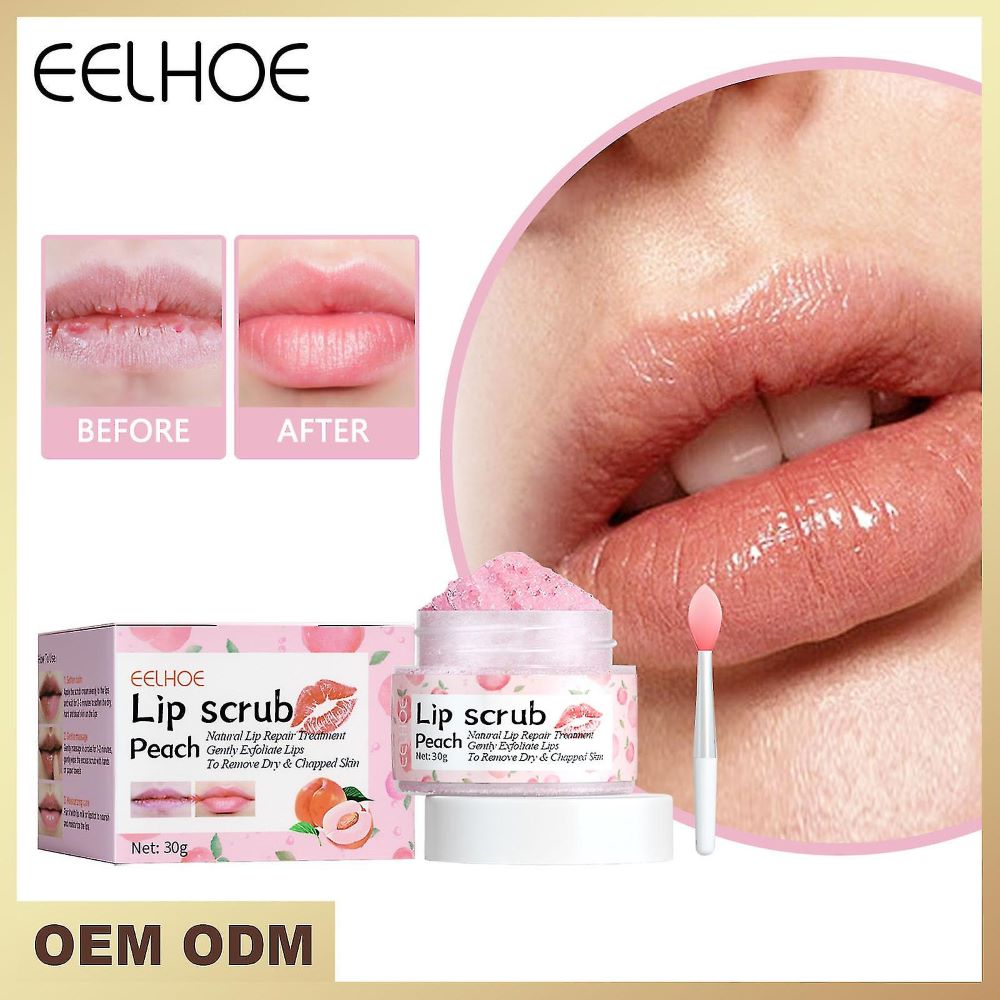 Picture of EELHOE Pink Lips Scrub Exfoliator Dead Skin Removal Lightening Fade Lip Lines Anti Dryness Moisturizing Makeup Lip Care Products