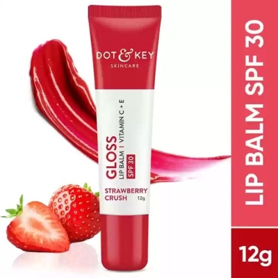 Picture of DOT & KEY Gloss Boss Vitamin C+E Tinted Lip Balm with SPF 30 12g - Strawberry Crush