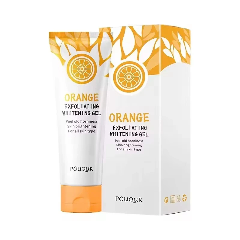 Picture of Orange Exfoliating Whitening Gel Brigten Scrub Face Remove Dryness Skin 50g New