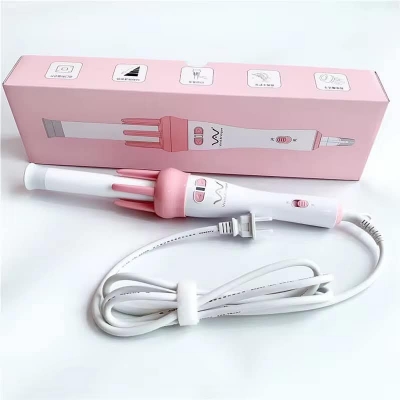 Picture of New Vivid & Vogue Ceramic Automatic Hair Curler & Roller Styling Tool in Baby Pink Color