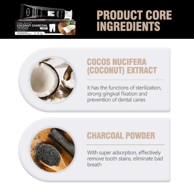 Picture of Aichun Beauty 3D Fast Whitening Coconut Charcoal Toothpaste 100g