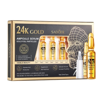 Picture of SADOER 24K Gold Ampoule Serum with Gold Foil Particles - 7 Pcs Set