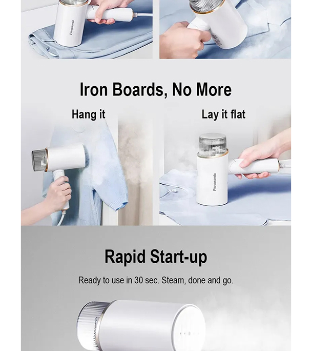 Buy Panasonic 1300W Light Weight & Foldable Handheld Garment Steamer (NI-GHF025) Digital Square at the Best Price in Bangladesh