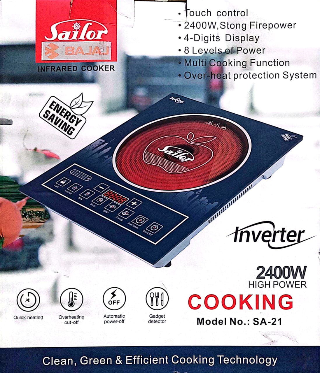 Picture of Bajaj 2400 watt Infrared Cooker (Model: SA-21)
