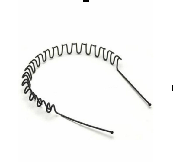 Picture of Hair Band (Black) for men and women / Zig zag head band / Metal Hair Band / Zig Zag Hair Band 2pcs