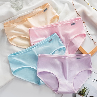 Picture of New milk silk panties, female lumbar candy -colored girl triangle big size pants