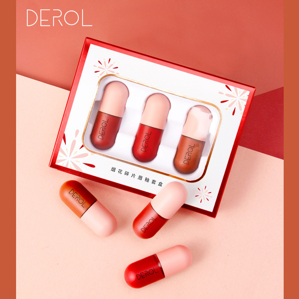 Picture of Derol 3pcs Capsule matte liquid lipstick