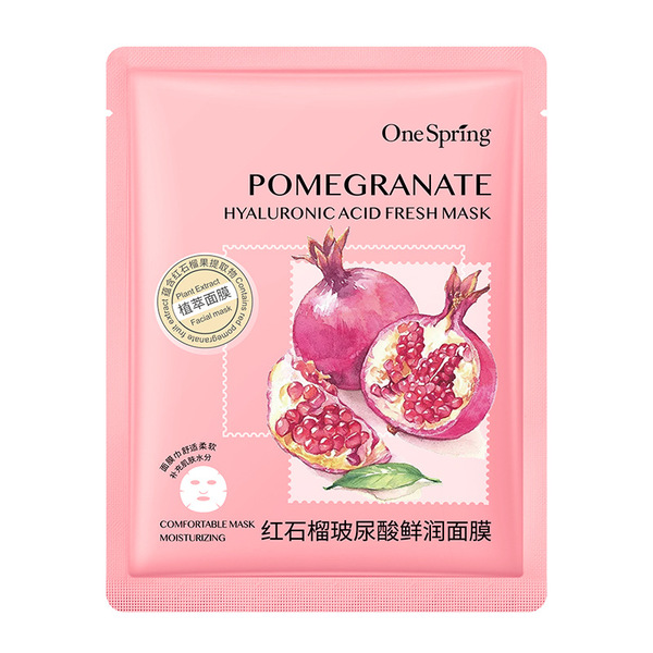 Picture of One Spring Red Pomegranate Hyaluronic Acid Fresh Moisturizing Mask/25g
