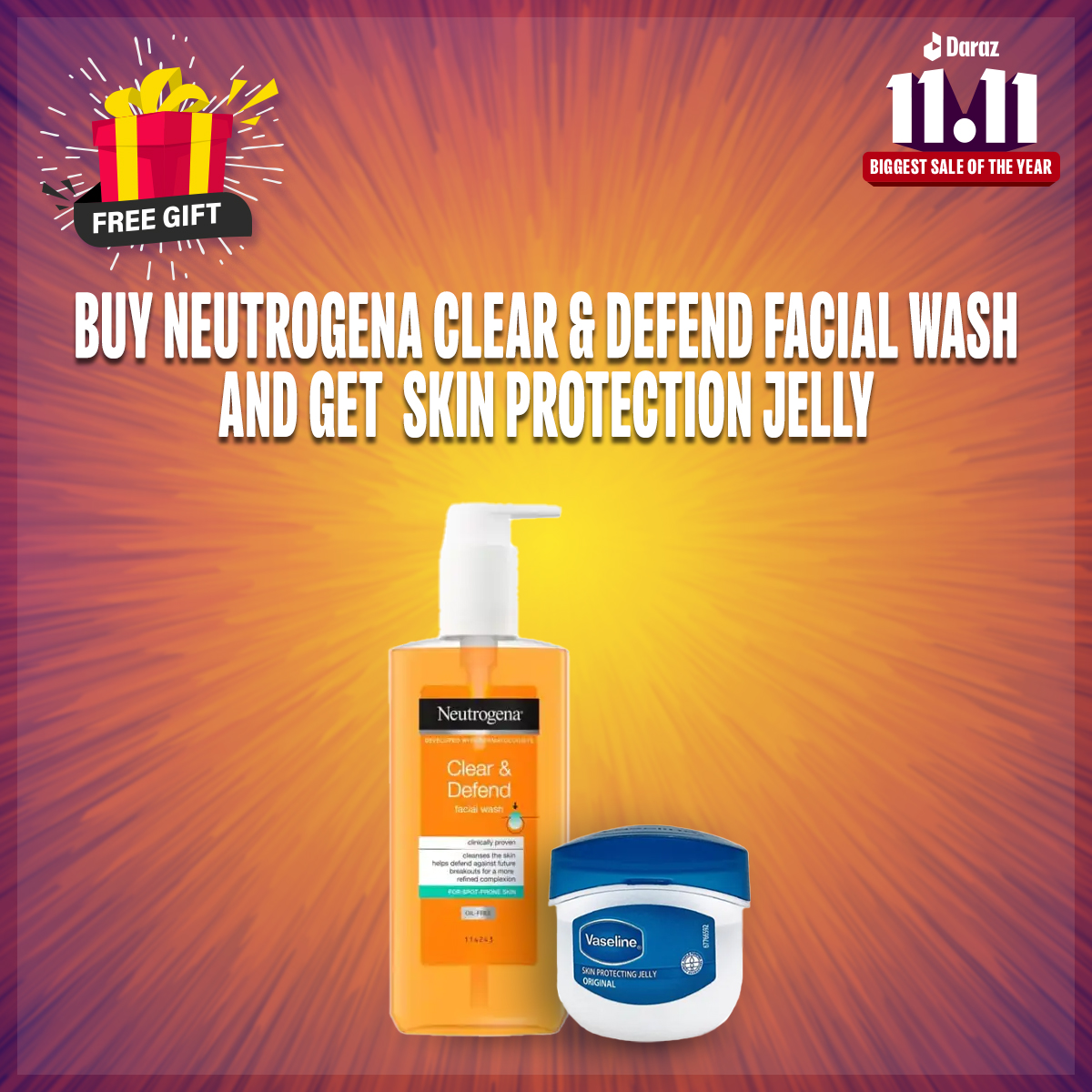 Picture of Neutrogena Clear & Defend Facial Wash (200ml)