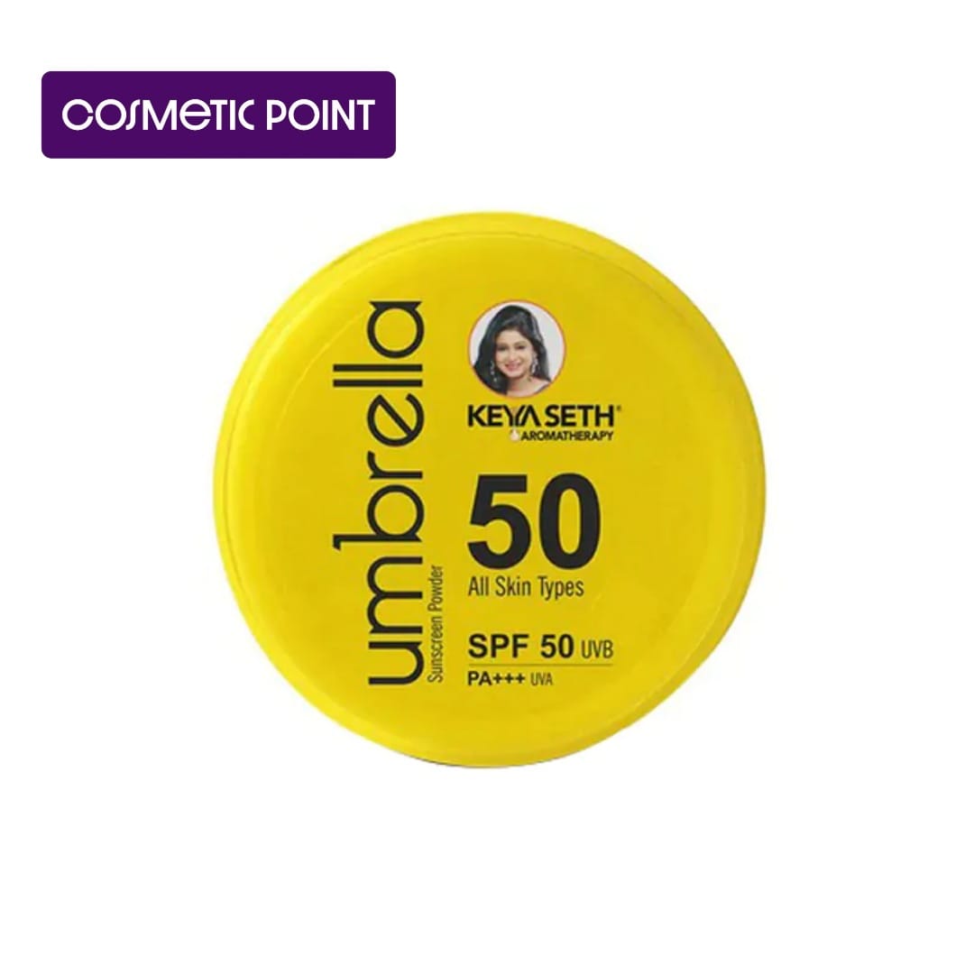 Picture of Umbrella Sunscreen Powder SPF 50 with PA+++ UV Protection, Sweat Resistant Formula, Makeup Setting & Finishing Loose Powder, Enriched with Micronized Zinc Oxide for Oily Skin