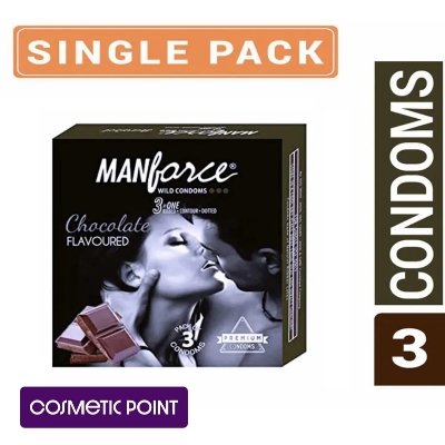 Picture of Manforce Chocolate Flavour Super Condoms Single Pack - 3x1= 3pcs