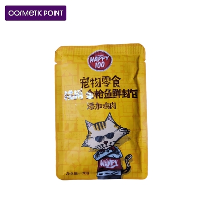 Picture of WANPY HAPPY 100 Cat with fresh wet grain bag all cat -breed cat grain cat snacks wet food cat snack bag 70g