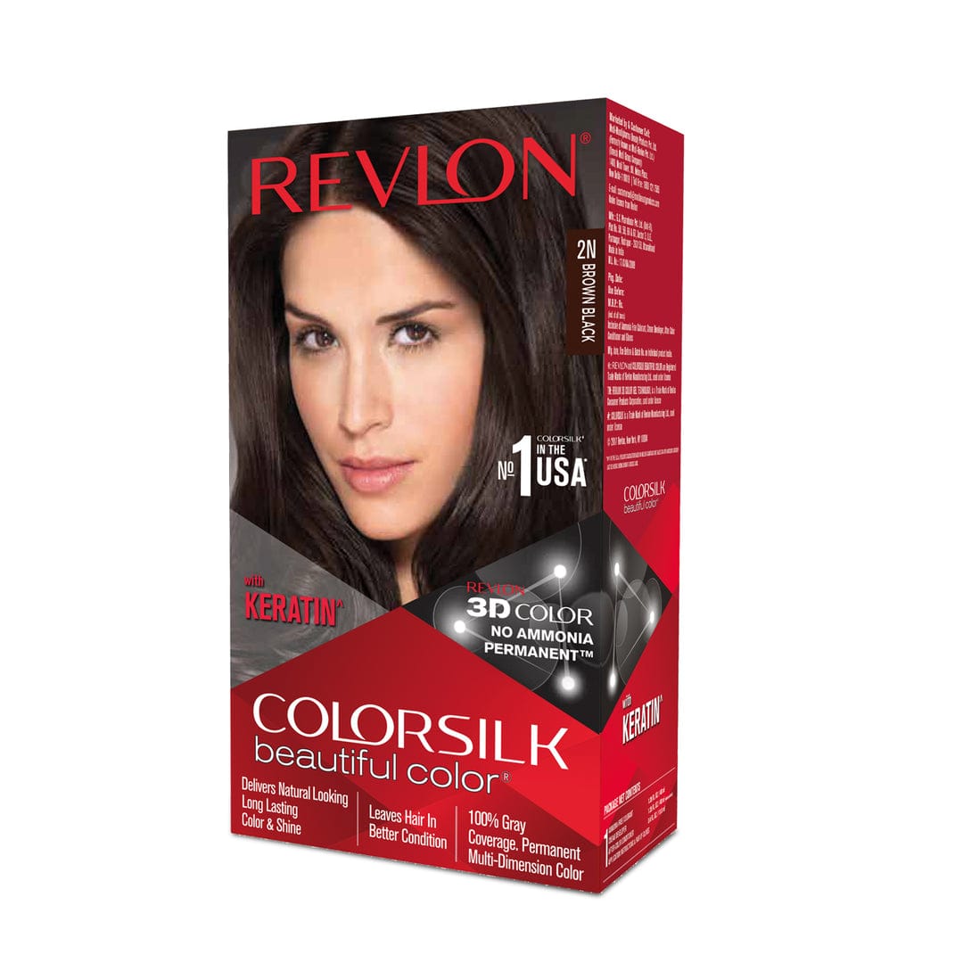 Picture of Colorsilk Hair Color Brown Black 2N (40ml+40ml+11.8ml)