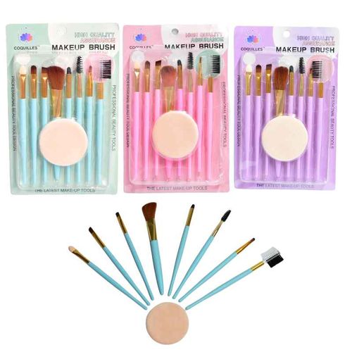 Picture of Makeup Brush Kit - 9 Pieces - with puff