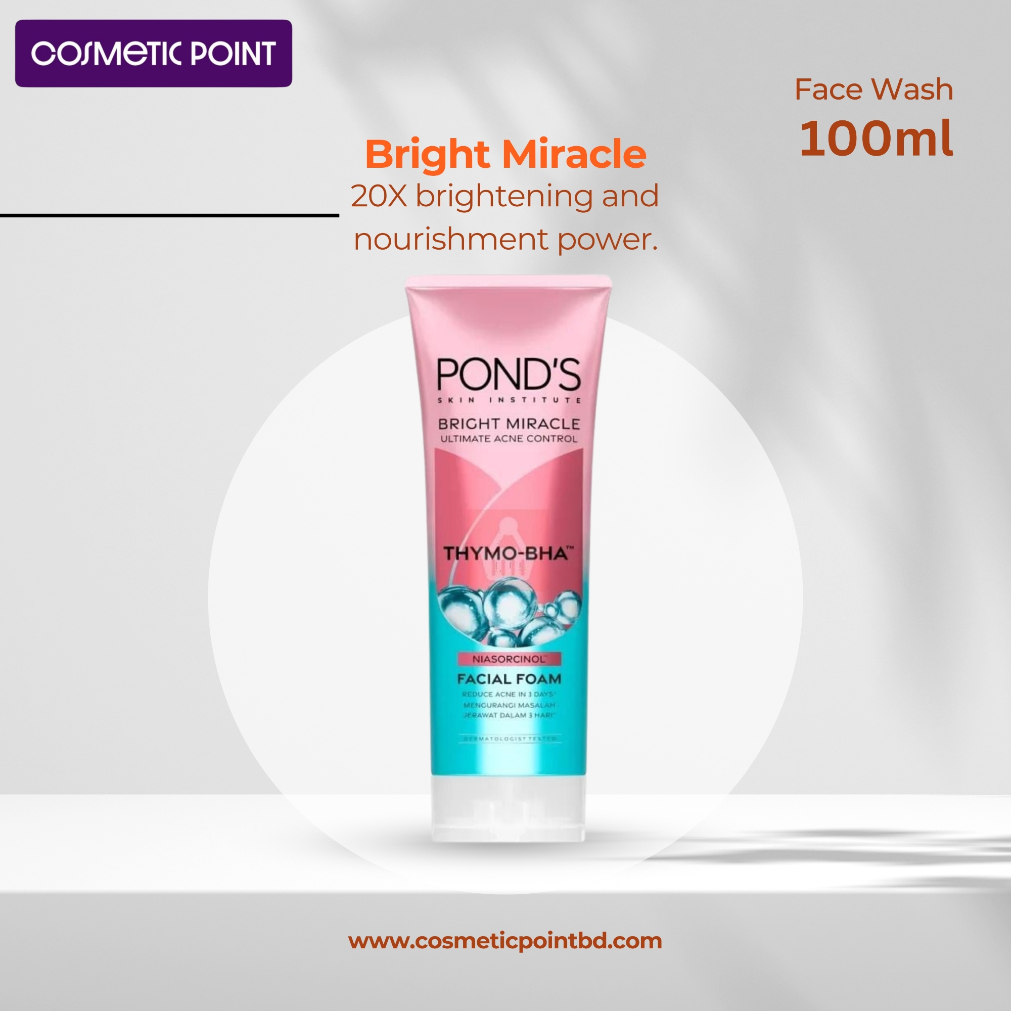 Picture of POND'S Bright Miracle Ultimate Acne Control Facial Foam 100g