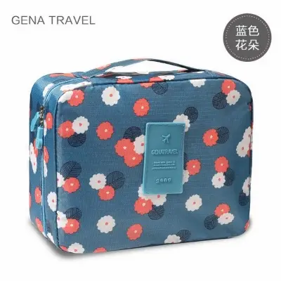 Picture of Flower cloth square large-capacity waterproof cosmetic bag/travel bag