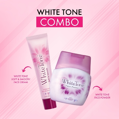Picture of White Tone face Powder -30gm + White Tone face Cream -25gm COMBO Offer